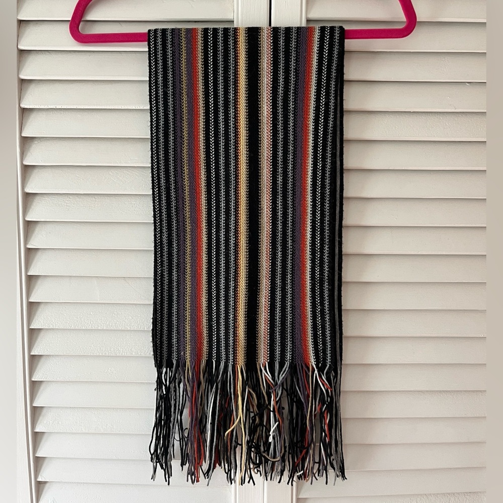 Unisex Black Stripe Scarf